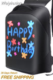Weiyinxing Women Men Outdoor Walking Billboard Wifi Bags LED Display Screen Backpack Business Travel Laptop Bag Multi-function School Bag