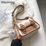 Weiyinxing Messenger Bag Cute Women Bag Cartoon Bear Kawaii Pu Leather Waterproof Messenger Bag Handbag Storage Bag Wallet