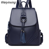 Weiyinxing Women Backpacks Designer High Quality Soft Leather Fashion Back Bag Brand Female Travel Bags Mochilas Mujer 2023 Backbags