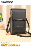 Weiyinxing Women Bags Soft Leather Wallets Touch Screen Cell Phone Purse Crossbody Shoulder Strap Handbag for Female Cheap Women's Bags