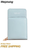 Weiyinxing Women Bag 2023 New Fashion Touch Screen Shoulder Cell Phone Bag Mini Crossbody Bags Leather Mobile Wallet Purses Bags For Women