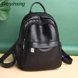 Weiyinxing 2023 Multifunction Vintage Women Backpacks High Quality Female Back Pack Ladies Shoulder Bag Ladies Leather Travel Backpack