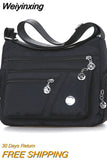 Weiyinxing Shoulder Messenger Bag Women Fashion Waterproof Nylon Oxford Crossbody Bag High Quality Messenger Handbags Travel Wallet
