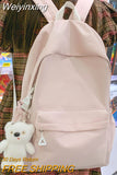 Weiyinxing Women Kawaii Pink Ladies Laptop New Book Bag Trendy Girl Cute Nylon School Backpack Fashion Female Travel College Backpack Cool
