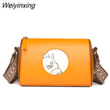 Weiyinxing Genuine Leather Women Shoulder Bags Casual Simple Crossbody Handbag Lady Luxury Cow Leather Small Vintage Female Tote Sac