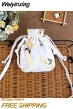 Weiyinxing Crossbody Bag 2023 Ancient Customs Canvas Hanfu Small Bag Chinese Style Embroidery Cross Body One Shoulder Bag Retro Tassels