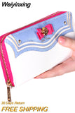 Weiyinxing Sailor Moon Designer Leather Long Wallet Women Japanese Fashion Brand Lady Zipper Purse Lovely Handbag Clutch Female
