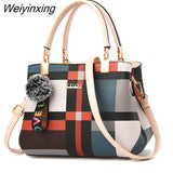 Weiyinxing Luxury Handbag Women Stitching Wild Messenger Bags Designer Brand Plaid Shoulder Bag Female Ladies Totes