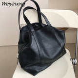 Weiyinxing YIDE Large Capacity Soft Tote Shoulder Bags For Women Summer 2023 Trends Fashion Solid Color Big Ladies Handbags White Green