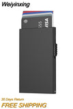 Weiyinxing Wallet for Men Credit Card Holder RFID Blocking Pop Up Card Holder Women Minimalist Aluminum Smart Wallet
