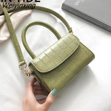 Weiyinxing YIDE New Crocodile Pattern Crossbody Bags for Women 2023 Small Chain Handbag Small Bag PU Leather Hand Bag Ladies Designer