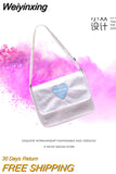 Weiyinxing Leopard Print Women Furry Shoulder Crossbody Bag Soft Plush Cool Girls Messenger Bags Fashion Design Ladies Purse Handbags