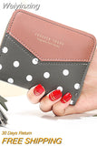 Weiyinxing Short Wallet Women's Small Fresh Round Dot Pattern Zipper Mini Wallets Young Girl Style Tassels Zero Purse Fashion Versatile