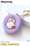 Weiyinxing Silicone Wallet Cartoon Printing Children Cute Round Shaped Small Zero Purses Korean Style Coin Key Storage Bag Mini Handbag