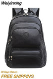 Weiyinxing Women Backpacks Teenage Female Waterproof Nylon Backpack Shoulder Bag Female Daily Everyday School Rucksacks