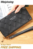 Weiyinxing Fashion Wallet New Women's Medium Long Style Single Zipper Simplicity Multi Card Position Student Purse Embroidery Thread