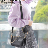 Weiyinxing Sets For Women Handbag PU Leather Shoulder Messenger Bags Mini Female Underarm Bag Ladies Chain Crossbody Bag Purse bolsa