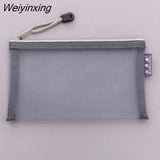 Weiyinxing Pcs Transparent Grid Zipper Pen Bag Pencil Case Storage Package For Girls Korean Stationery School Supplies School Student