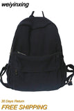 weiyinxing Korean Large Capacity Canvas Backpacks Women Kawaii Students Preppy Bag for Teenager Girls School Travel Backpack Bookbag