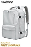 Weiyinxing Women's Travel Backpack Expandable 16 Inch Notebook Lightweight With Shoe Bag USB Charging Waterproof Multifunctional Backpacks