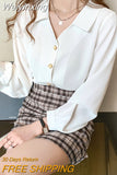 Weiyinxing Women Blusas Mujer De Moda 2023 Long Sleeve White Blouse Women Blouses Shirts Chiffon Blouse Shirt Women Tops Blusa D389