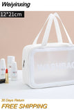Weiyinxing Women Travel Storage Bag Cosmetic Bag Makeup Bag Travel Organizer Bags Waterproof Washbag Transparent Cosmetic Cases
