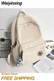 Weiyinxing Casual Nylon Women Backpack College Student Backpack Teenage Girls School Bags Large Capacity Waterproof Travel Rucksack