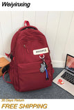 Weiyinxing 2023 Women Backpack Female Waterproof Nylon Travel Bag Large Capacity Kawaii Schoolbag For Teenage Girl Boy Student Bookbag