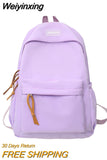 Weiyinxing Large Waterproof Nylon Women Backpack Men Travel Bag Backpacks Schoolbag for Teenage Girls Boys Solid Color Bookbag Mochila
