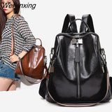 Weiyinxing Women Leather Backpacks High Quality 2023 Female Vintage Backpack Travel Shoulder Bag Mochilas Feminina School Bags For Girls