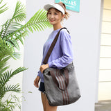 Weiyinxing Canvas Women's Bag 2024 Autumn / Winter New Handbag Versatile Korean Version Of Fashion Pure Color One-Shoulder Cross-Body Bag