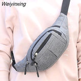Weiyinxing Men Women Waist Bag Casual Fanny Pack Purse Large Phone Belt Bag Pouch Canvas Outdoor Travel Phone Bag Banana Hip Bags