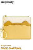 Weiyinxing Cat Ears Design Women Mini ID Card Holders Business Credit Card Holder PU Leather Slim Bank Card Case Organizer Wallet Bell