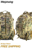 Weiyinxing Liters Men Military Tactical Backpack Army Assault Bags 900D Waterproof Outdoor Molle Pack for Trekking Camping Hunting Bag