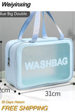 Weiyinxing Women Travel Storage Bag Cosmetic Bag Makeup Bag Travel Organizer Bags Waterproof Washbag Transparent Cosmetic Cases