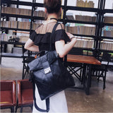 Weiyinxing Women 2024 New Fashion Soft Leather Spliced Backpack Women's Korean Version Of Lock Buckle Backpack Handbag