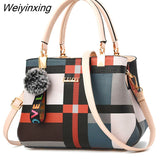 Weiyinxing YIDE Luxury Handbag Women Stitching Wild Messenger Bags Designer Brand Plaid Shoulder Bag Female Ladies Totes Crossbody Bags