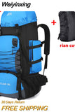Weiyinxing Liters Large Hiking Backpack for Travel Man Women Luggage Camping Shoulder Bags Outdoor Climbing Trekking Men Traveling Bag