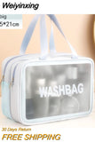 Weiyinxing Women Travel Storage Bag Cosmetic Bag Makeup Bag Travel Organizer Bags Waterproof Washbag Transparent Cosmetic Cases