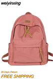 weiyinxing Fashion Backpack Waterproof Student Schoolbag Men Black Cotton Cute Women for Teenage Girls School Mochila Rucksack