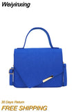 Weiyinxing New Fashion Crossbody Bag Women's Senior Texture Handbag Soild Color Trendy Design Ladies' High Quality Chain Shoulder Bag