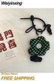 Weiyinxing Flower Pendant Bag Accessories Women Handbag Decoration Creative Keychain Pendants Girls Bag Hanging Ornament Charm Gift