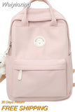 Weiyinxing Student Female Fashion Backpack Waterproof Cute Women School Bag Lady Laptop White Book Kawaii Girl College Backpack Travel