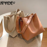 Weiyinxing Wide Strap Buckets Bag for Women Designer Handbags Luxury Soft Pu Leather Crossbody Messenger Bag Simply Large Tote 2023
