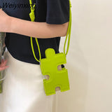 Weiyinxing Mini Mobile Phone Bag Summer Candy Colors Women's Bag 2023 Trend Crossbody Bag Hollow Out Puzzle Shape Lady Shoulder Bag