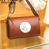 Weiyinxing Genuine Leather Women Shoulder Bags Casual Simple Crossbody Handbag Lady Luxury Cow Leather Small Vintage Female Tote Sac