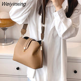 Weiyinxing Yde 2023 Ladies Casual Shoulder Bag Fashion Messenger Bag High Quality Net Red Wide Shoulder Strap Texture Small Square Bag