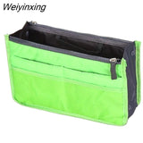 Weiyinxing Insert Bag Women Nylon Travel Insert Organizer Handbag Purse Large liner Lady Makeup Cosmetic Bag Cheap Female Tote