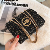 Weiyinxing Color Flap Armpit Bag 2023 Winter New High-quality Woolen Women's Designer Handbag Chain Shoulder Messenger Bag Purses