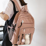 Weiyinxing New Summer Nylon Women Rucksack Female Travel Double Shoulder Backpack Student School Bag for Teenager Girls Mochila
